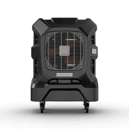 Front. Portacool - Apex 1200 Wi-Fi Enabled Portable Evaporative Cooler - Black, Textured.