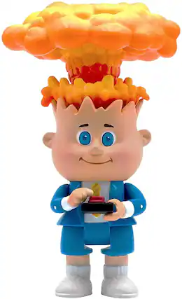 Front. Super7 - Garbage Pail Kids 3.75 Inch ReAction Figure | Adam Bomb - Orange.