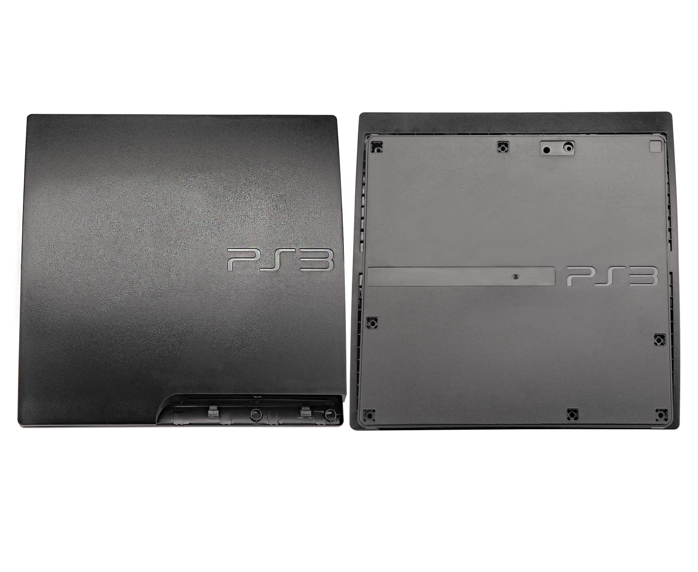 Alt View 3. MobileSentrix - Top & Bottom Housing Casing Replacement Compatible For PlayStation 3 Slim - Black - Black.