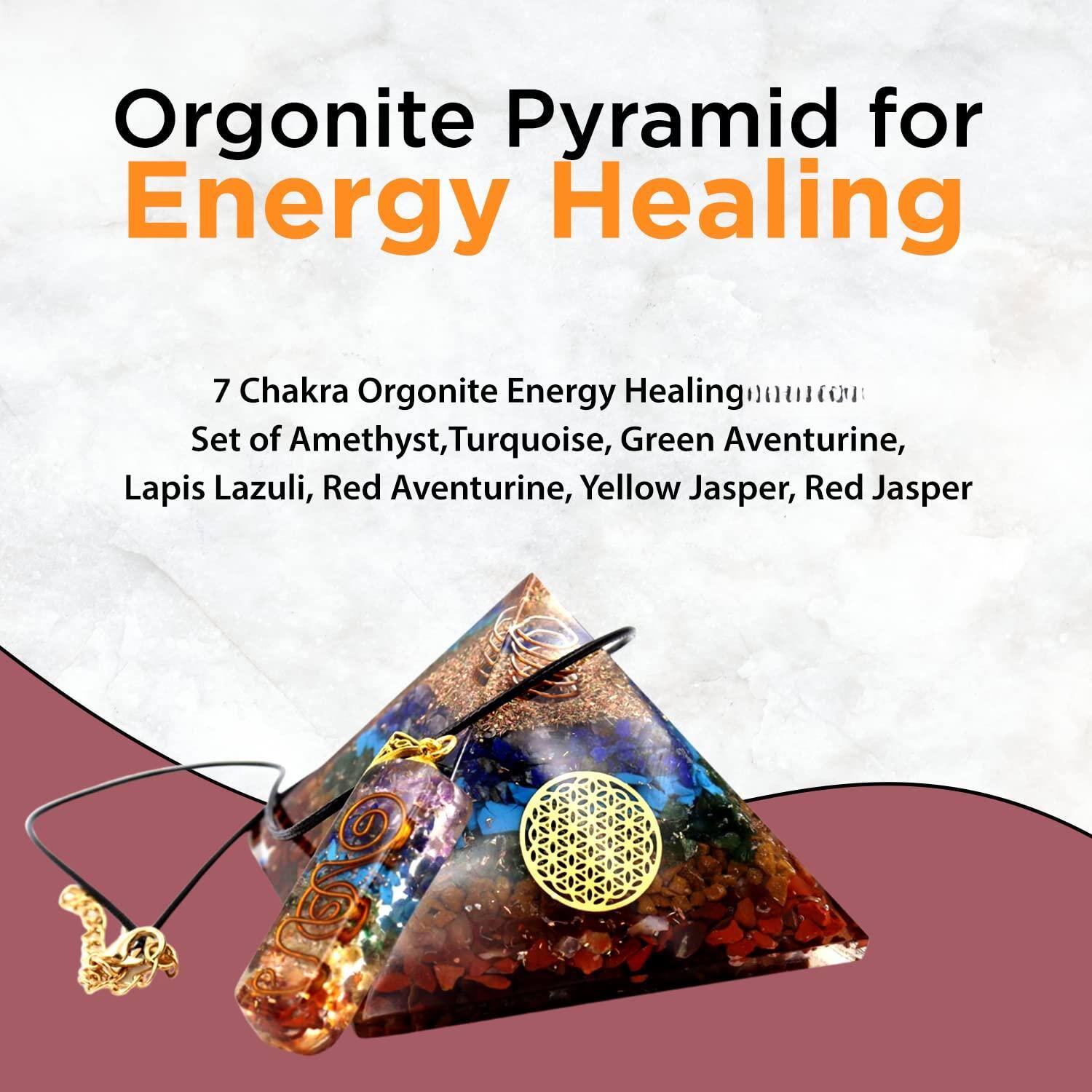 Orgonite Pyramid for Energy Healing

7 Chakra Orgonite Energy Healing Set of Amethyst, Turquoise, Green Aventurine, Lapis Lazuli, Red Aventurine, Yellow Jasper, Red Jasper