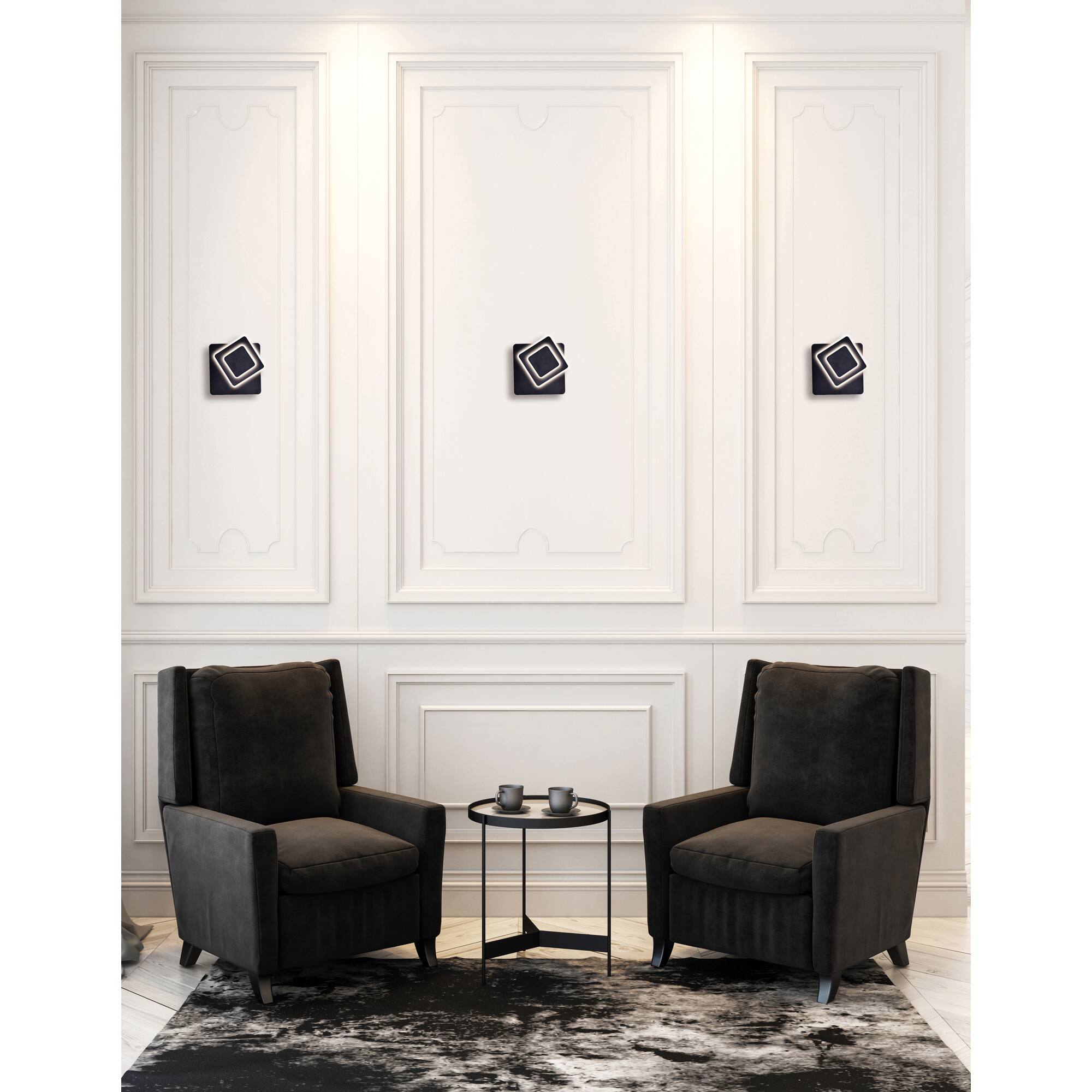 Angle. CWI Lighting - Private I LED Sconce With Matte Black Finish - Matte Black.