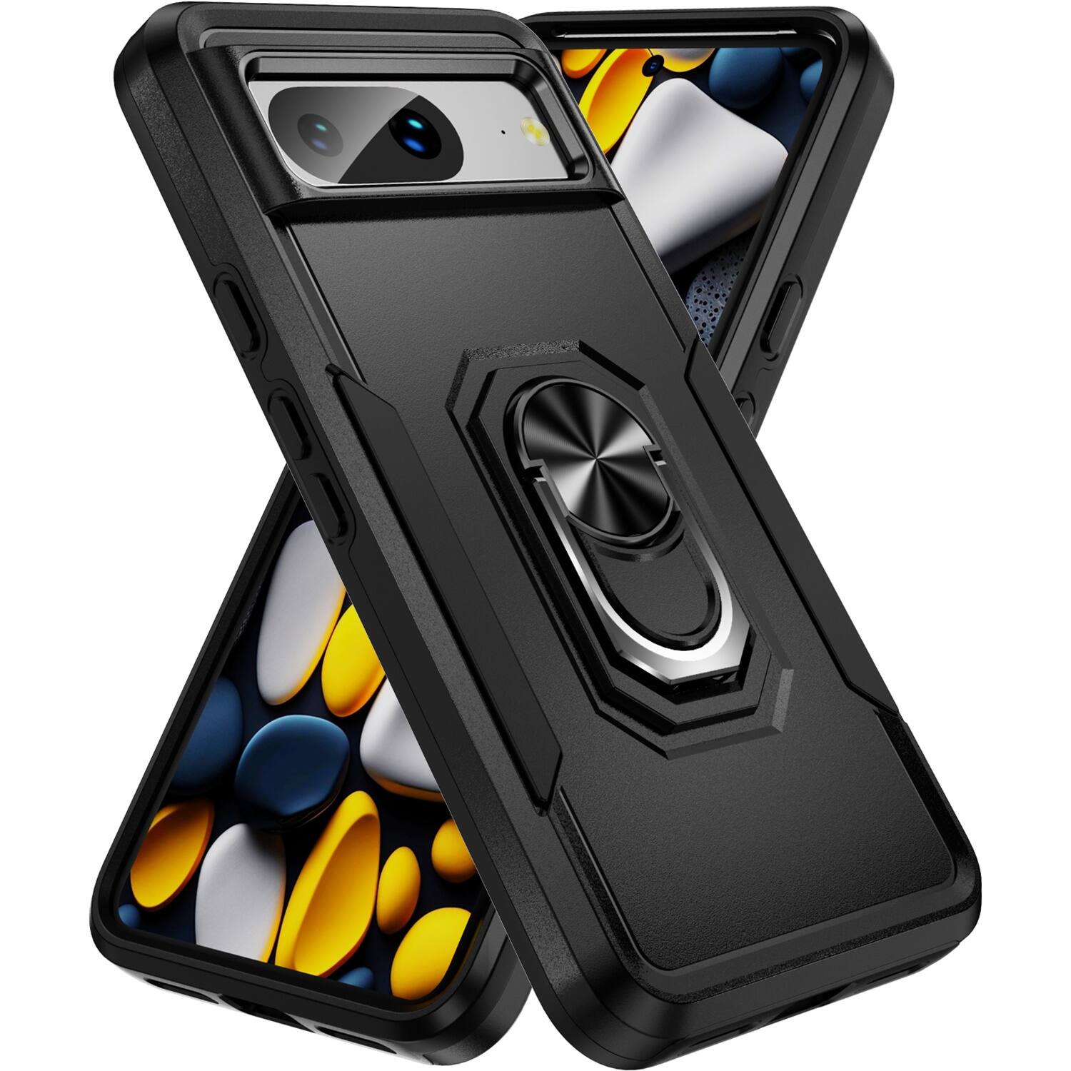 Alt View 12. SaharaCase - Military Kickstand Series Case for Google Pixel 8 Pro - Black.