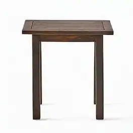 RYHNUYNE - Outdoor Dining Table,Wood Patio Rectangular Table,Weather-Resistant Slatted Accent Table for Porch Garden - Gray