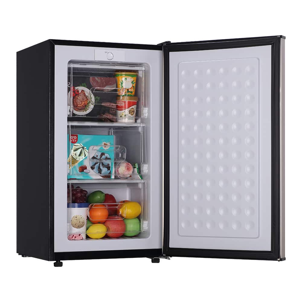 Loheer - 2.8 Cu. Ft. Compact Upright Freezer with -9.4°F Deep Freeze and Mechanical Control - Silver