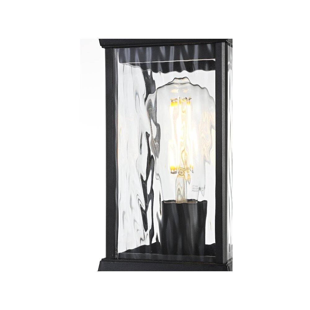 Alt View 3. Elegant Lighting - Mascher 7 inch Outdoor Pendant in Black - Black.