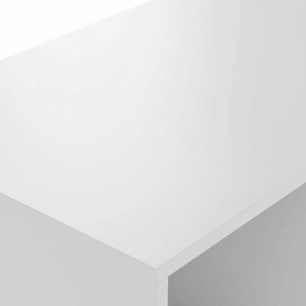 Alt View 1. FurniFact - Engineered Wood Bookcase with Open Shelves for Home Storage - White.