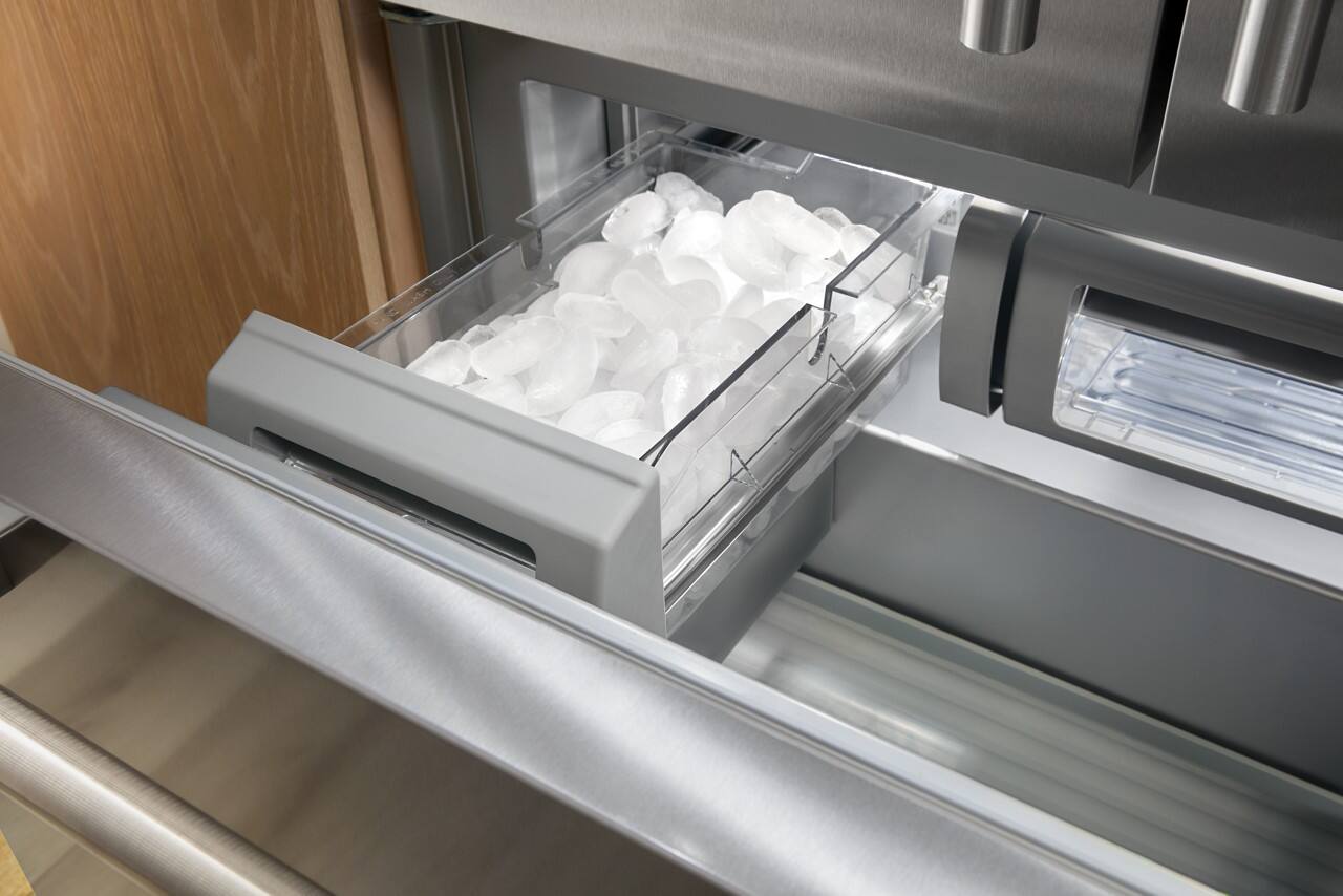 Alt View 2. KitchenAid - 42" wide 24.2 cu. ft. Built-In Panel-Ready (not included) French Door Bottom Mount Refrigerator with Platinum Interior - Panel Ready.
