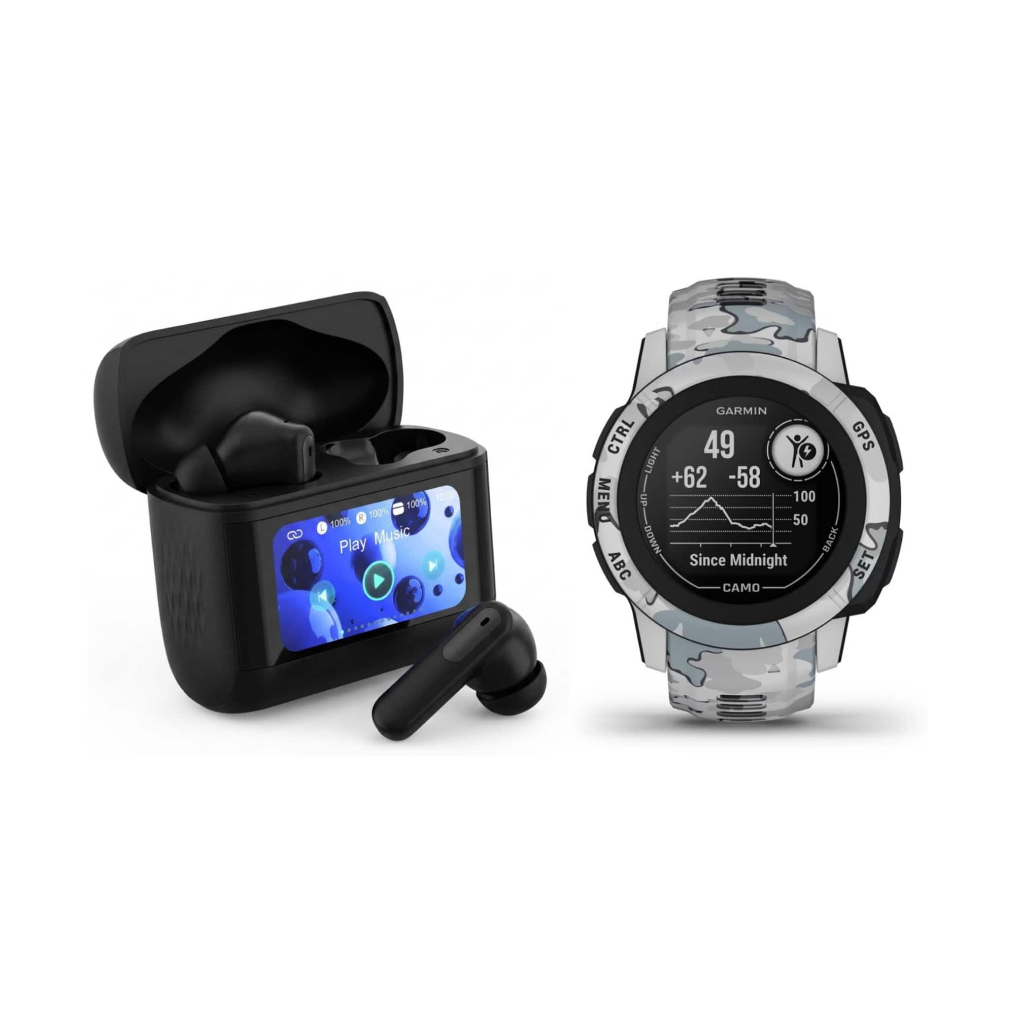 Garmin - Instinct 2S Smartwatch (Camo Edition, Refurbished) Bundle with Earbuds - Camouflage - (2026) price history on PriceWatchPro