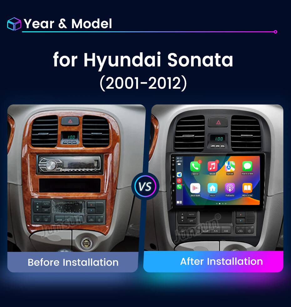Year & Model  
for Hyundai Sonata (2001-2012)  

Before Installation  
After Installation