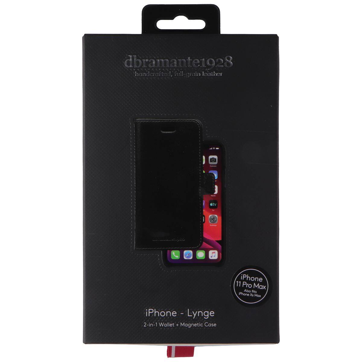 dbramante1928 handcrafted, full-grain leather iPhone 11 Pro Max Also fits iPhone Xs Max iPhone - Lynge 2-in-1 Wallet + Magnetic Case
