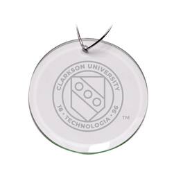 Jardine - Clarkson Golden Knights 3'' Glass Round Ornament - Multicolor