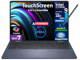 Dell - 16 2-in-1 Laptop 16.0 WQXGA Display (Intel Ultra 9-288V, 32GB LPDDR5X, 1TB M.2 PCIe SSD, Win 11 Pro) - Midnight Blue
