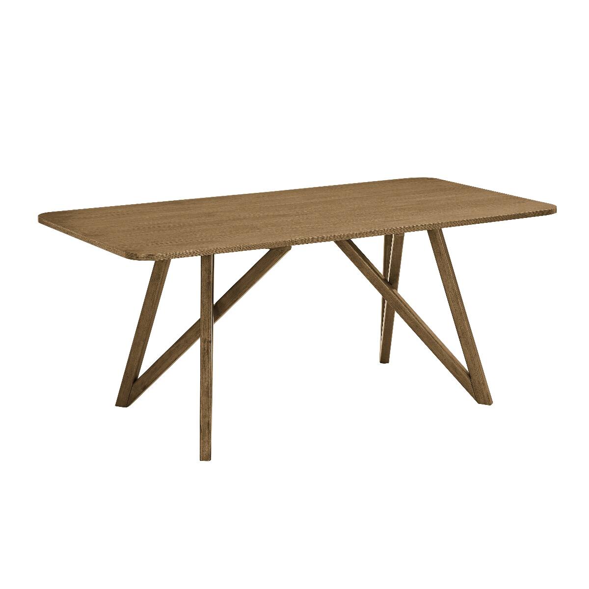 Alt View 4. Loheer - Loheer Light Oak Dining Table, 70 Inch Rectangular Table for Six - Light Oak.