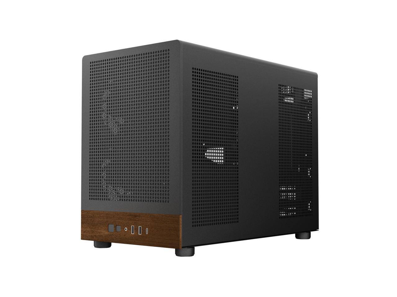 Alt View 6. GAMDIAS - Gamdias ATHENA M4M WOOD Mini PC Case, 3 PWM Fans, 395mm GPU, ATX PSU, 360mm Radiator - Wood.