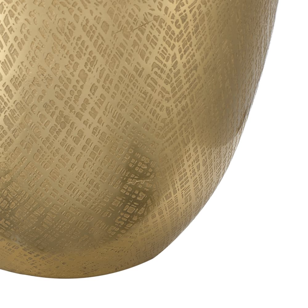 Alt View 7. Luckbyte - D18x31" Round Aluminum Gold Table Lamp White Fabric Shade Lamp Shade Assembly Required.
