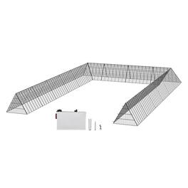 VEVOR - Chicken Tunnels, 236.2 x 157.5 x 24.2 inch(LxWxH) Chicken Tunnels for Yard, Portable Chicken Tunnels for Outside - Black