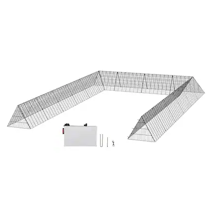 Front. VEVOR - Chicken Tunnels, 236.2 x 157.5 x 24.2 inch(LxWxH) Chicken Tunnels for Yard, Portable Chicken Tunnels for Outside - Black.