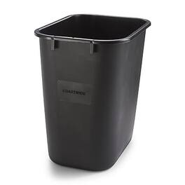Coastwide Professional - Indoor Trash Can Without Lid Soft Molded Plastic, 3.5 Gallon - Black
