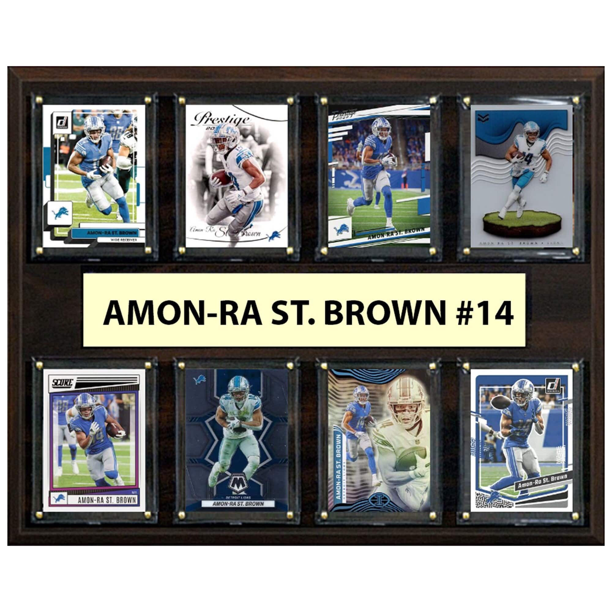 "C&I Collectibles - Amon-Ra St. Brown Detroit Lions 12"" x 15"" Trading Card Plaque - Multicolor" price history on PriceWatchPro