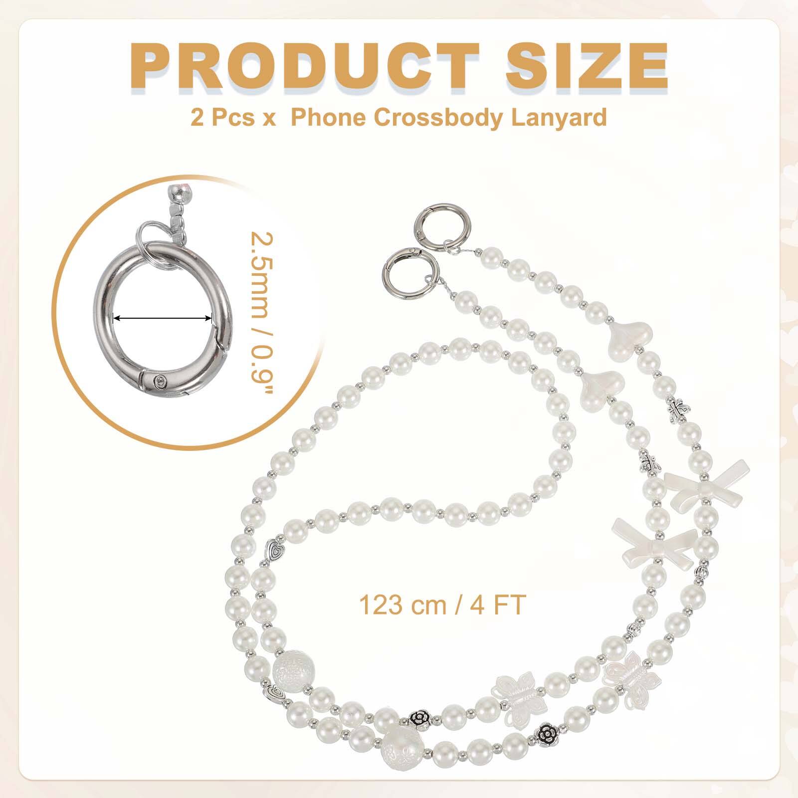 PRODUCT SIZE  
2 Pcs x Phone Crossbody Lanyard  
2.5mm / 0.9"  
123 cm / 4 FT