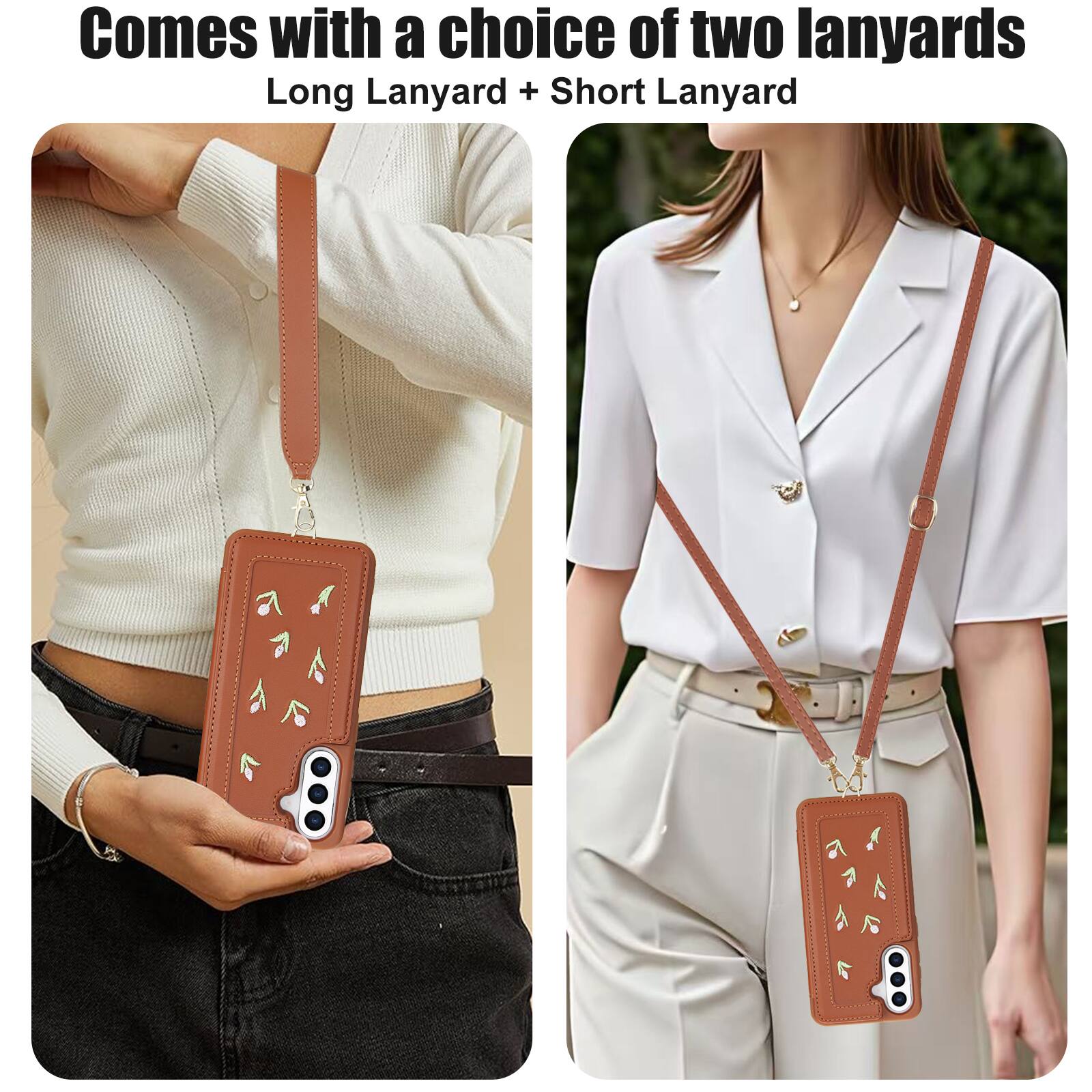 Comes with a choice of two lanyards  
Long Lanyard + Short Lanyard
