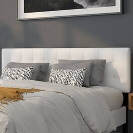 Emma + Oliver - Quilted Tufted Upholstered Headboard - White