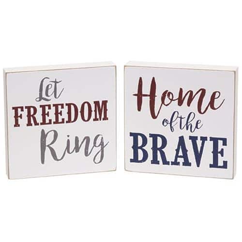 BreeBe - *Home of the Brave Square Block 2 Asstd - Multicolor