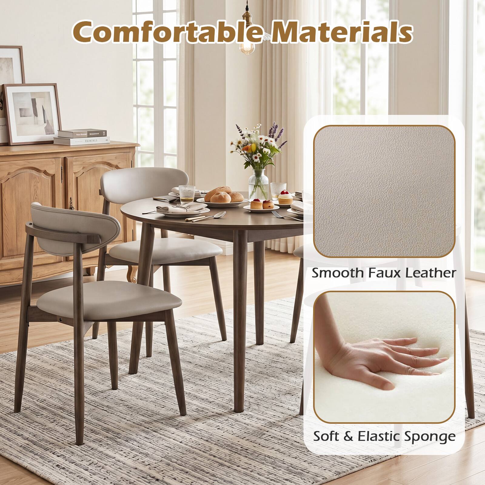 Comfortable Materials

Smooth Faux Leather

Soft & Elastic Sponge