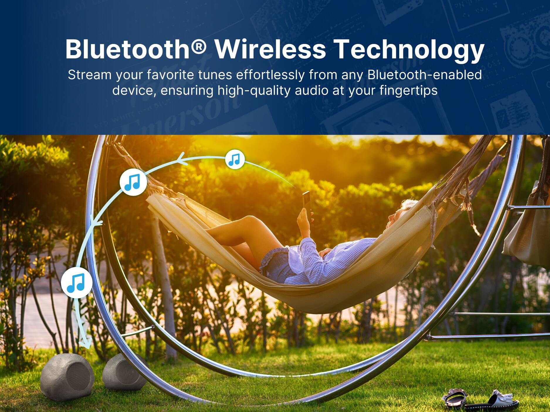 Bluetooth® Wireless Technology
Stream your favorite tunes effortlessly from any Bluetooth-enabled device, ensuring high-quality audio at your fingertips