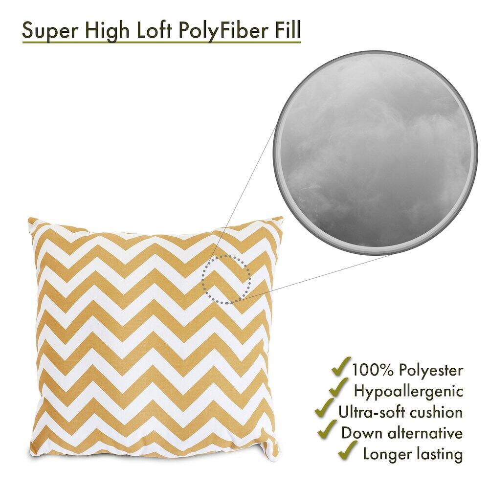 Super High Loft PolyFiber Fill

- 100% Polyester
- Hypoallergenic
- Ultra-soft cushion
- Down alternative
- Longer lasting