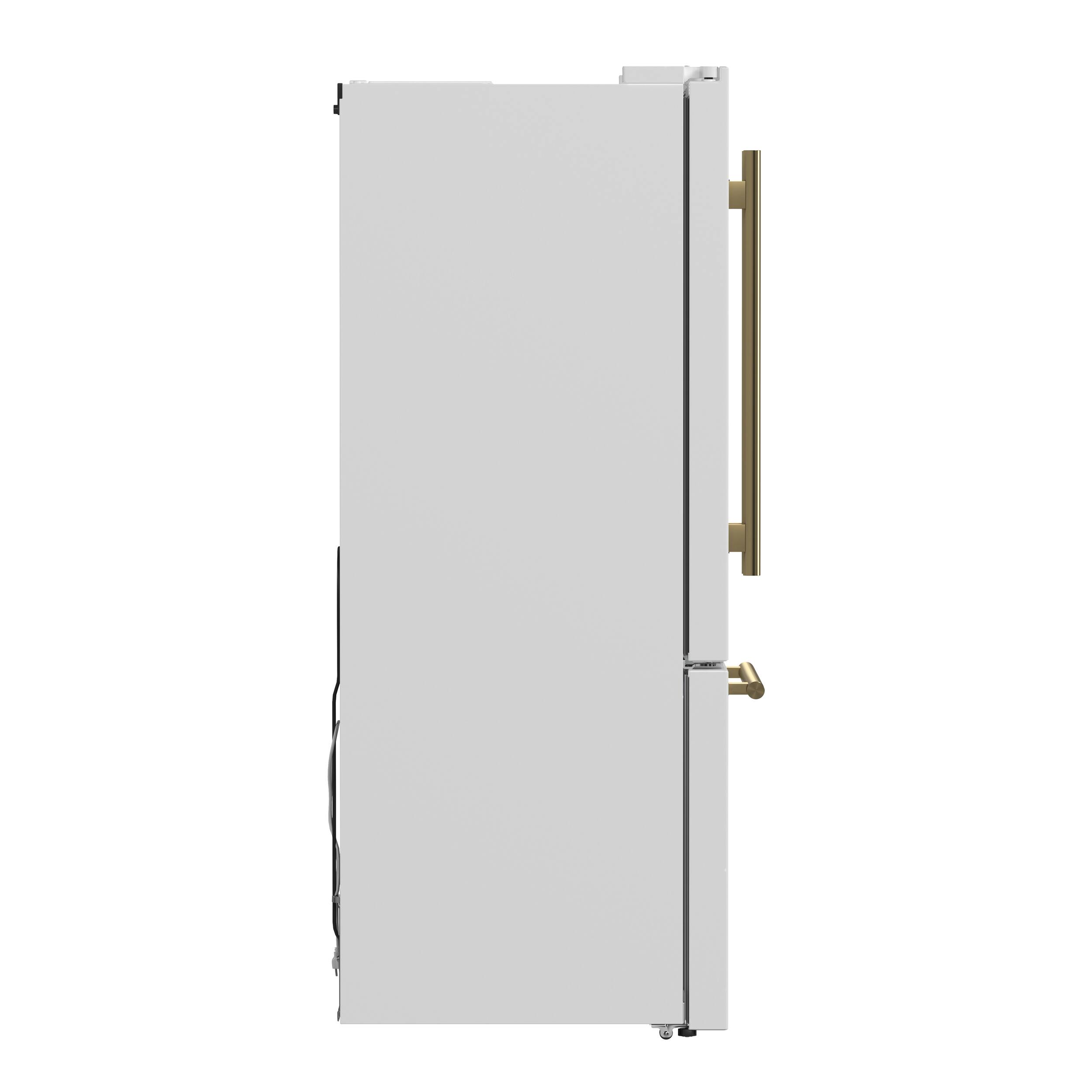 Angle. Forno Appliances - Gallipoli 17.5 Cu. Ft. Freestanding French Door Refrigerator - White.