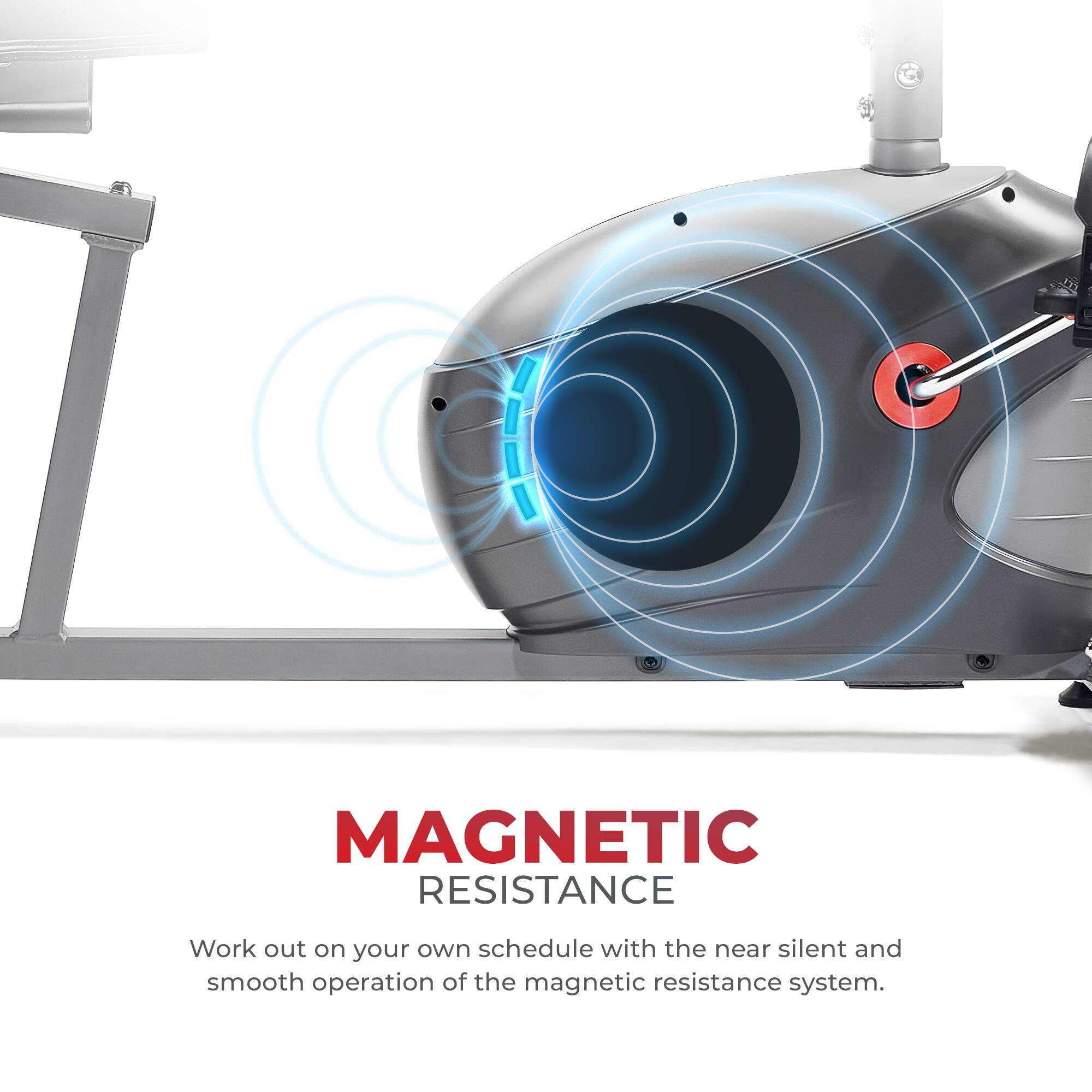 MAGNETIC RESISTANCE
Work out on your own schedule with the near silent and smooth operation of the magnetic resistance system.