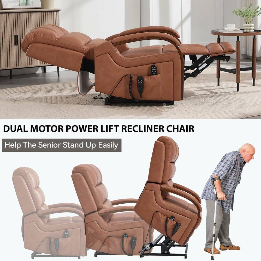 DUAL MOTOR POWER LIFT RECLINER CHAIR  
Help The Senior Stand Up Easily