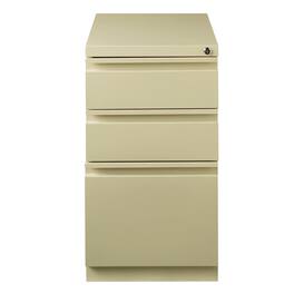 Hirsh - 20" Deep Mobile Pedestal File Cabinet 3 Drawer Box-Box-File, Putty - Beige