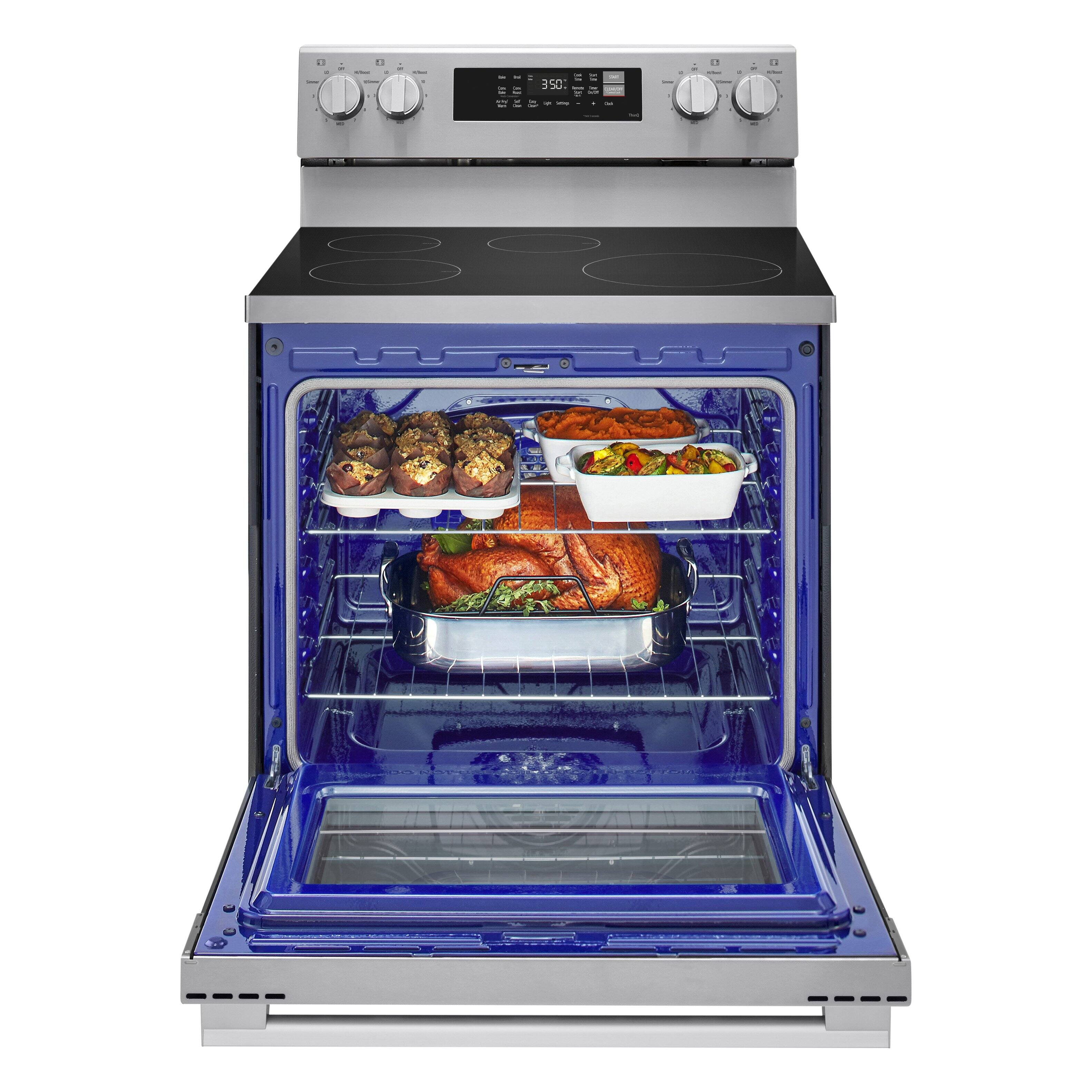Alt View 10. LG - 6.3 Cu. Ft. Freestanding Electric Induction True Convection Smart Range with Air Fry and EasyClean - Stainless Steel.