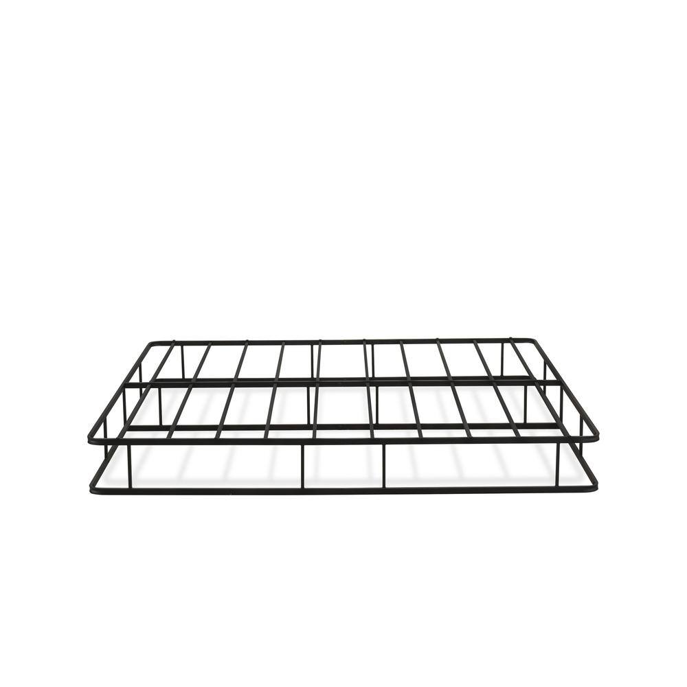 Back. East West Furniture - DHKBBLK Dothan Metal King Bed Frame with Magnificent Design Headboard and Footboard - Premium Metal Frame in Powder - Black.