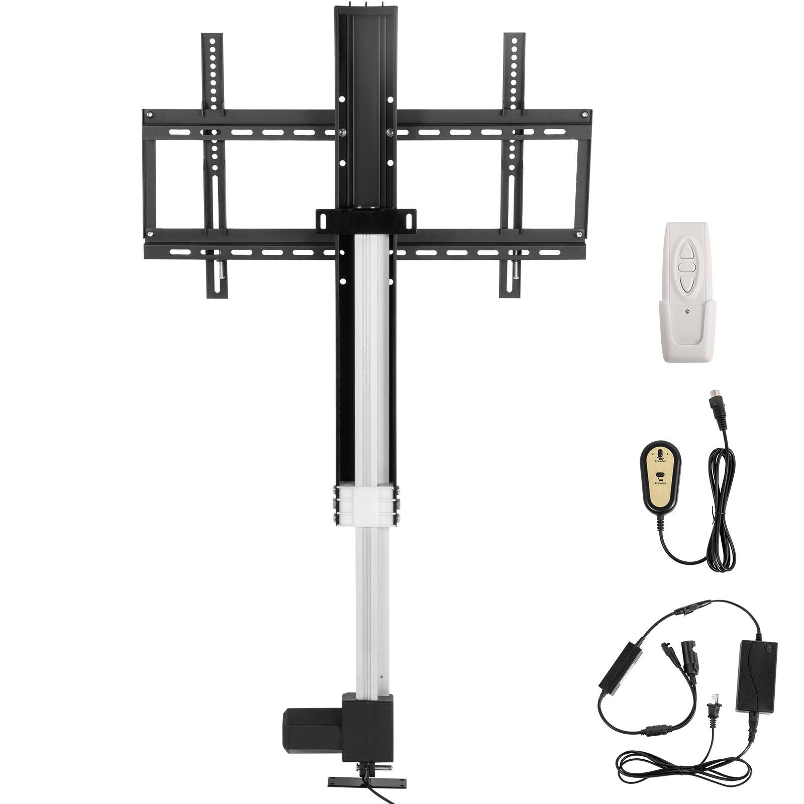 Front. MERAVOM - Motorized TV Lift Stroke Length 31" Motorized TV Mount Fit for Max.60 Inch TV Lift with Remote Control Height Adjustable - Black.