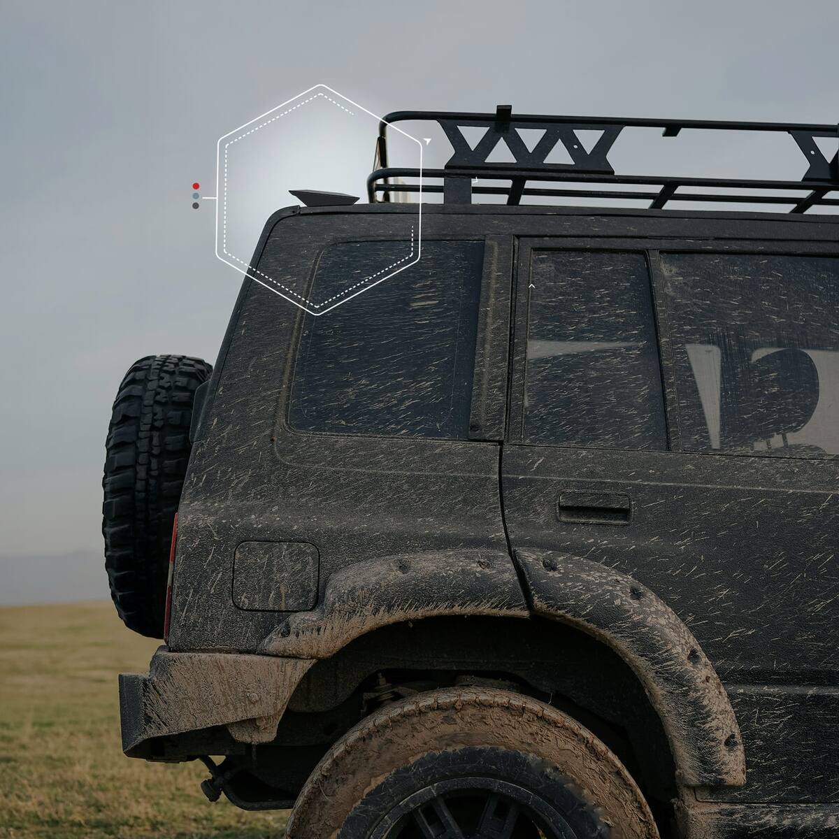 Alt View 4. weBoost - Sky Satellite Vehicle Cell Signal Booster for T-Satellite with Starlink, Roof Antenna with Integrated Booster - Black.