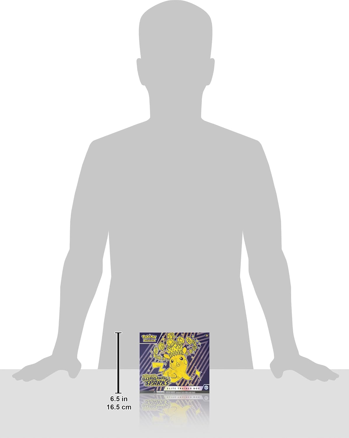 Sure, here is the corrected and grouped text:

---

**Surging Spark Elite Trainer Box**

- **Size:** 6.5 in (16.5 cm)

---

**Features:**
- **Full Engine**
- **Elite Trainer Box**

---

**Note:** The text "UK UnH0Ie" seems unrelated and may be a typo or error.