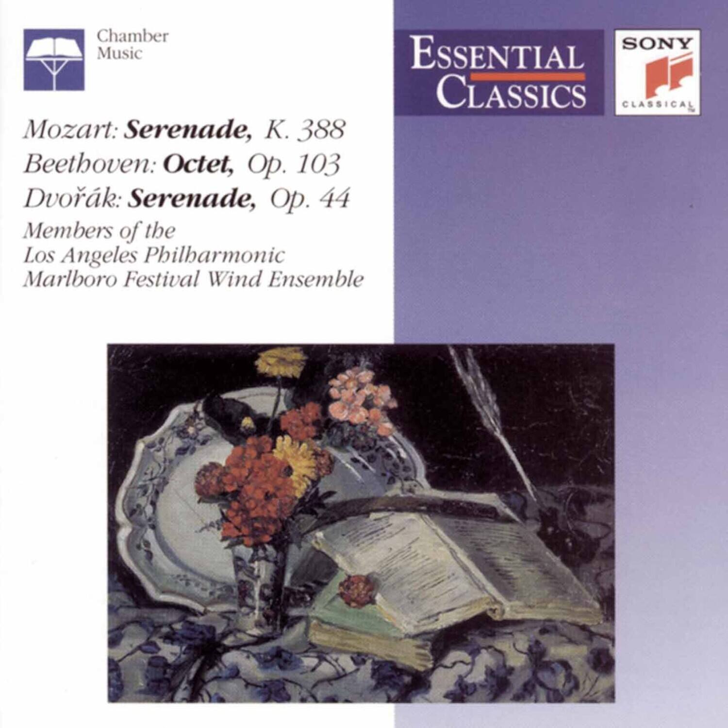 Chamber Music

Mozart: Serenade, K. 388  
Beethoven: Octet, Op. 103  
Dvořák: Serenade, Op. 44  

Members of the Los Angeles Philharmonic  
Marlboro Festival Wind Ensemble  

Essential Classics  
SONY Classical