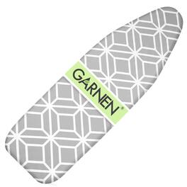 Garnen - Ironing Board Cover and Pad Replacement 15x54", Iron Board Cover With Padding 7mm, Standard Ironing Board Cover - Gray|White