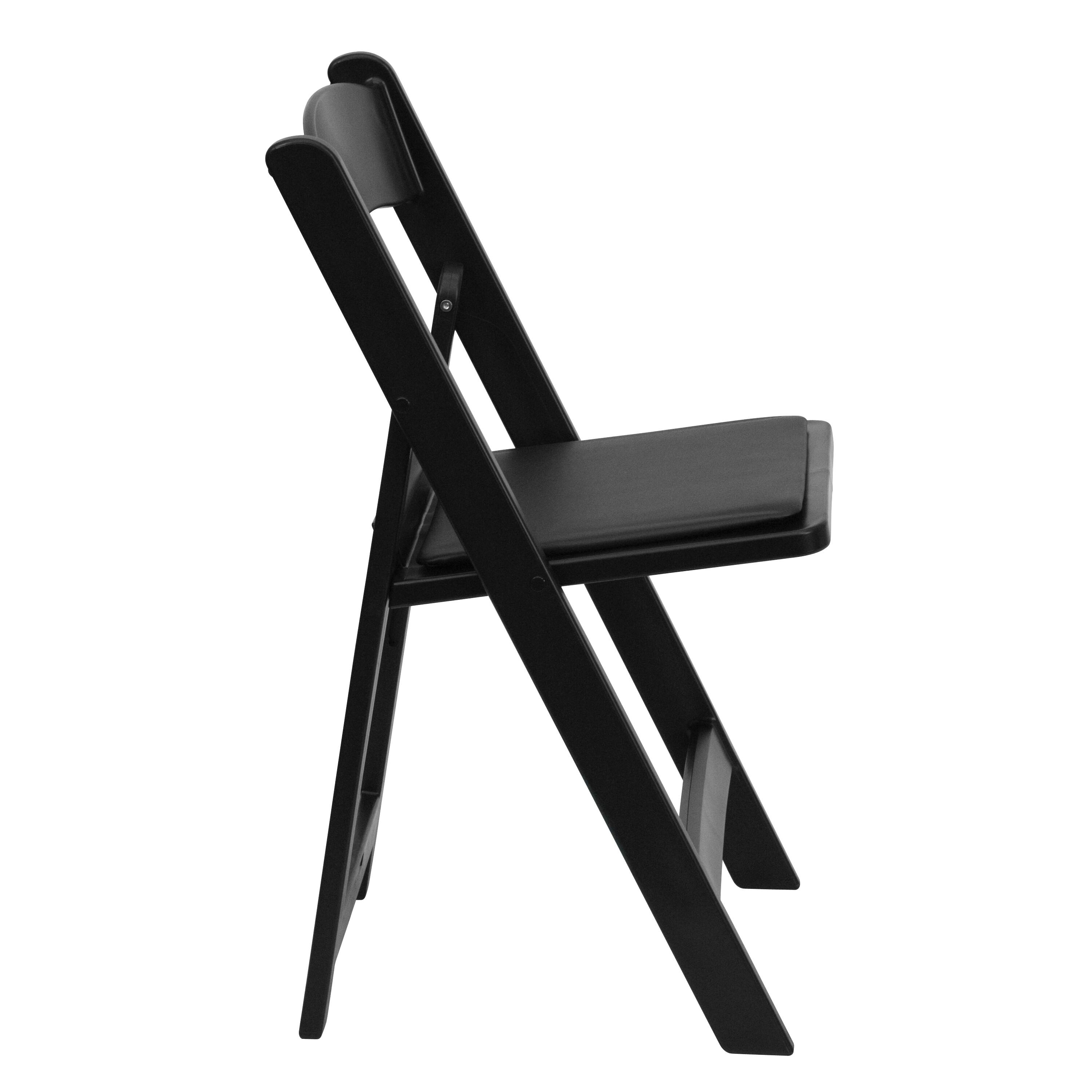 Alt View 7. Emma + Oliver - Folding Chair - Resin– 2 Pack 800LB Weight Capacity Event Chair - Black.