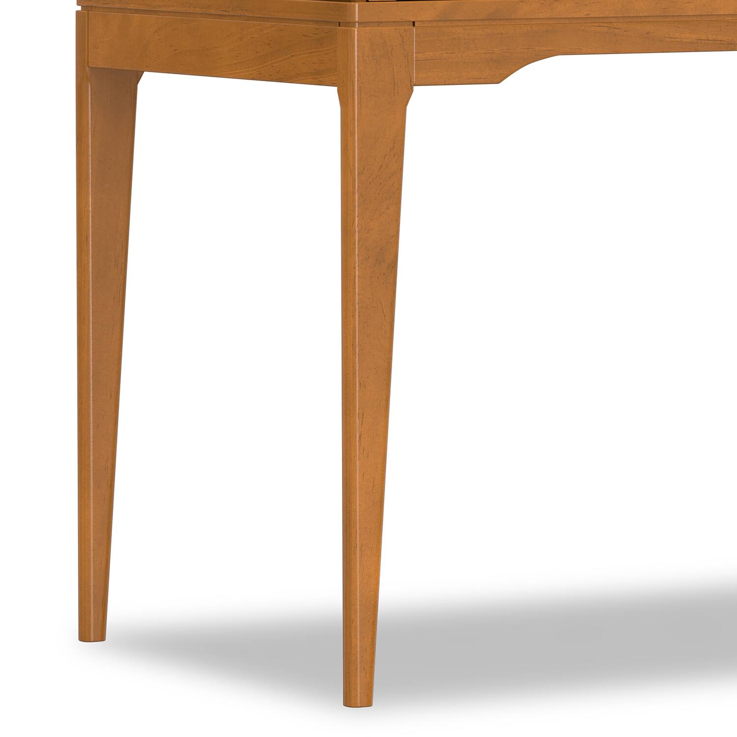 Alt View 6. Simpli Home - Harper 48 inch Wide Solid Hardwood Mid-Century Modern Small Desk in Light Golden Brown - Light Golden Brown.