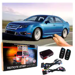 MPC - 4-Button Extended Range Remote Start Kit For 2010-2012 Ford Fusion - T-Harness - Black