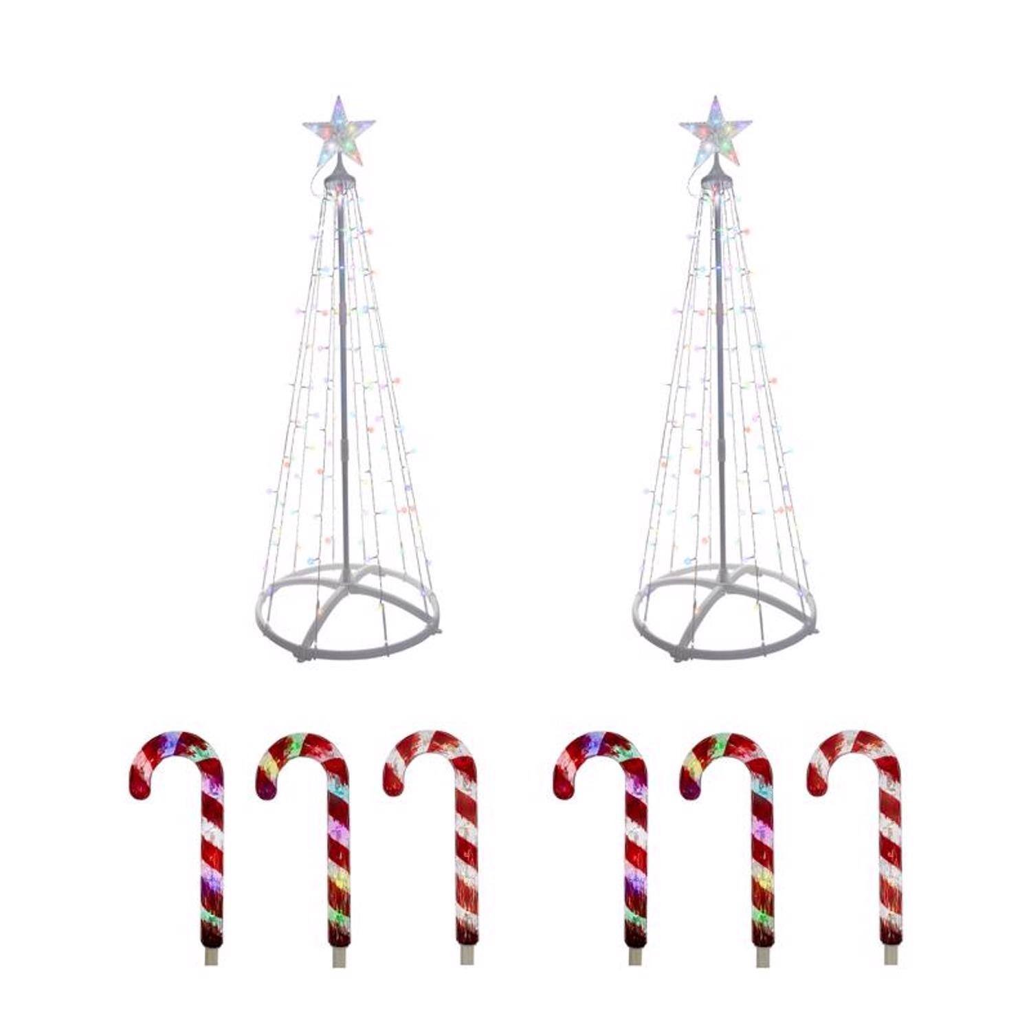 Front. Celebrations - Celebrations Platinum Brilliant LED RGBW Outdoor Kit 4 ft. Yard Decor - Multicolored.