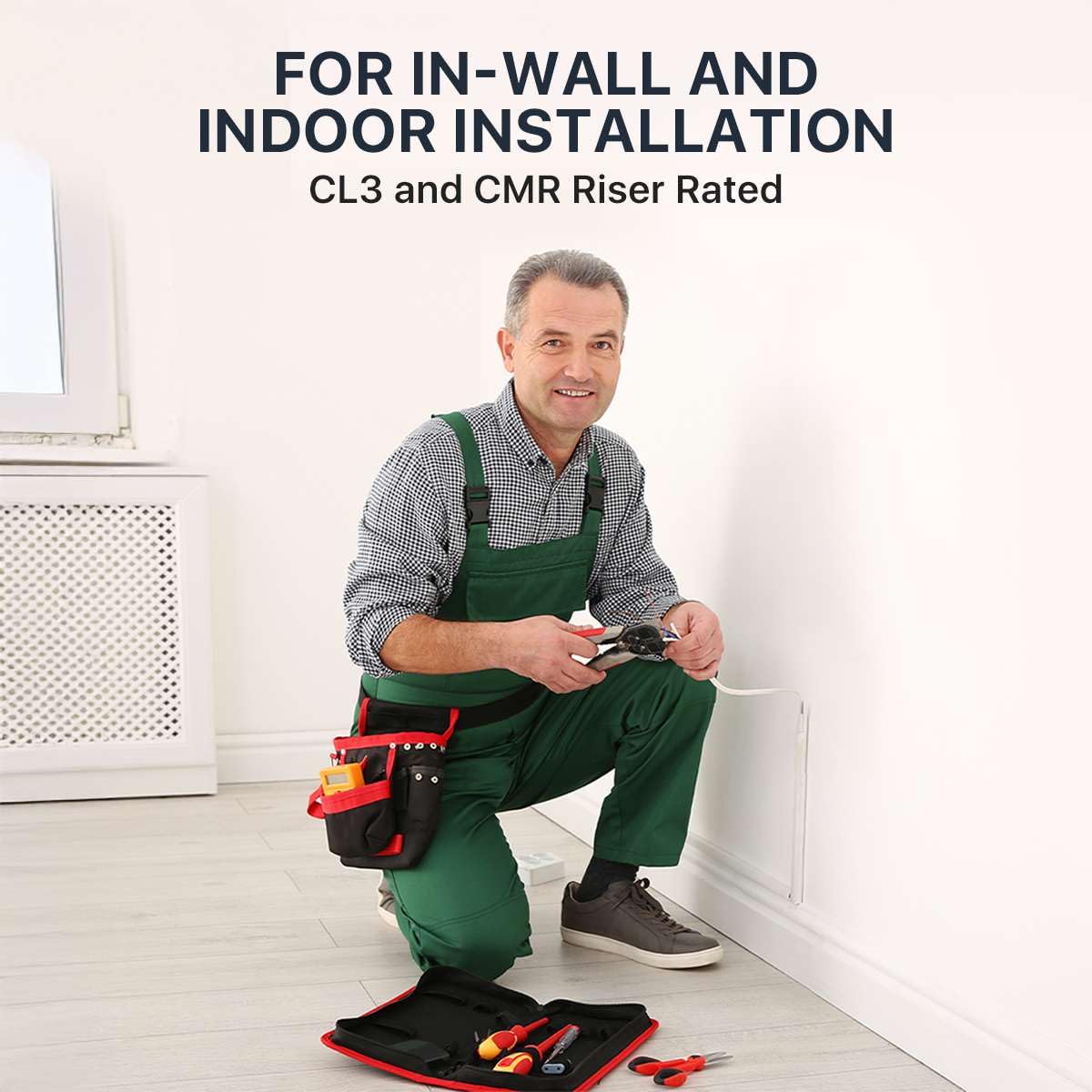 FOR IN-WALL AND INDOOR INSTALLATION  
CL3 and CMR Riser Rated