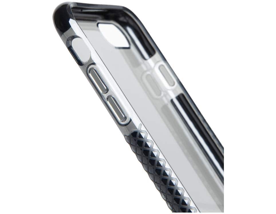 Left. BodyGuardz - BodyGuardz Ace Pro with Unequal Technology Antimicrobial Smoke Black Case - iPhone SE (2020-2022)/8/7 - Smokey Black.