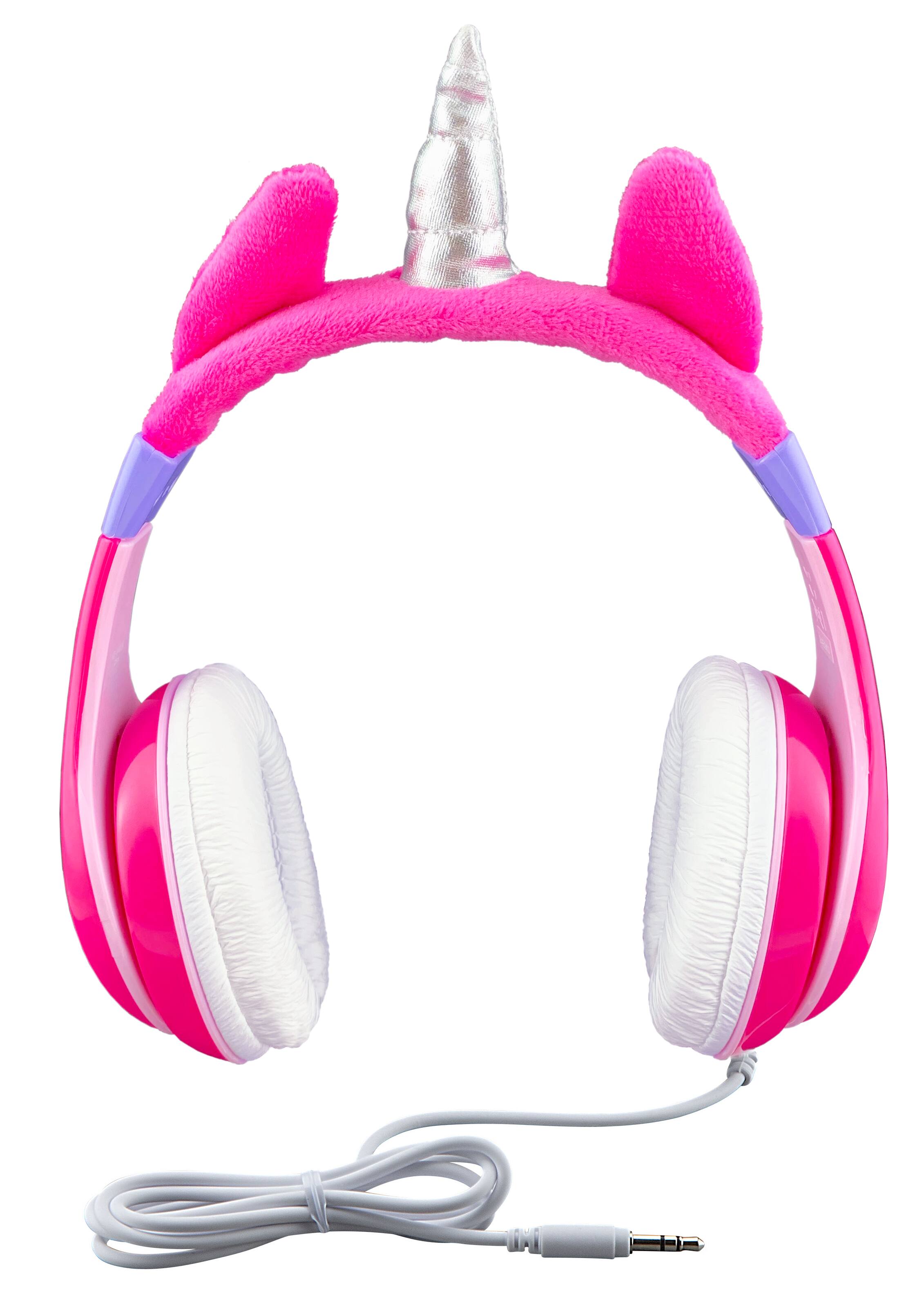 Back. eKids - eKids Unicorn Wired Headphones for Kids, Children’s Headphones for School, Home, or Travel - Pink.