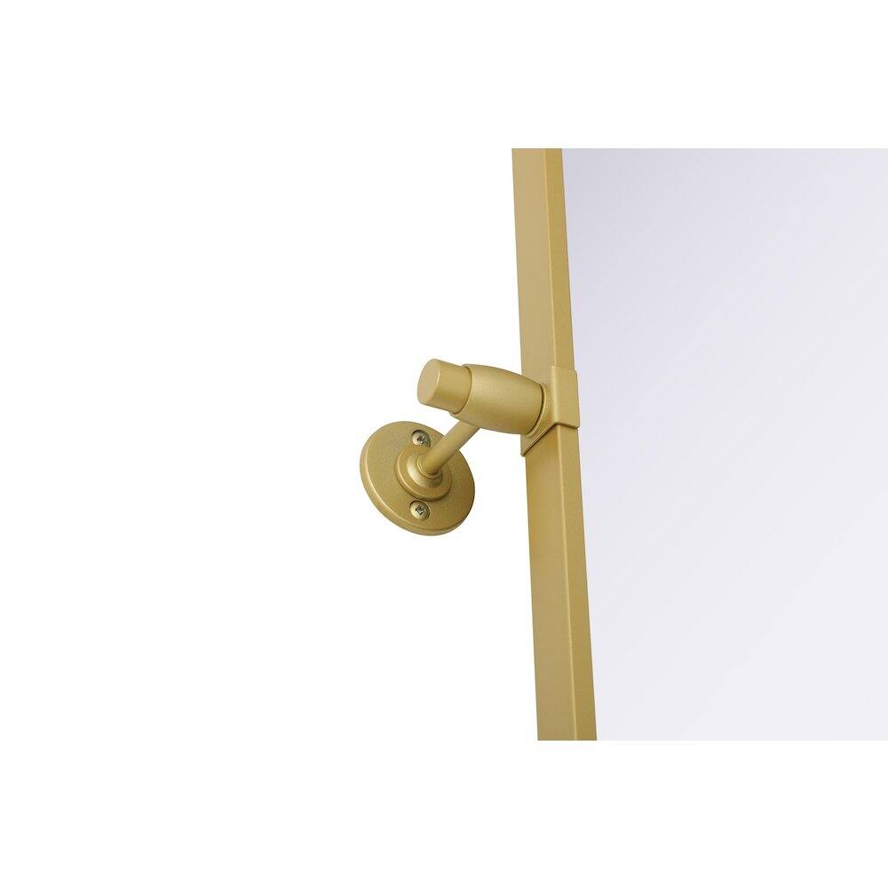 Alt View 7. Elegant Kitchen and Bath - Amoura 24X32 Pivot Mirror In Brass - Brass.