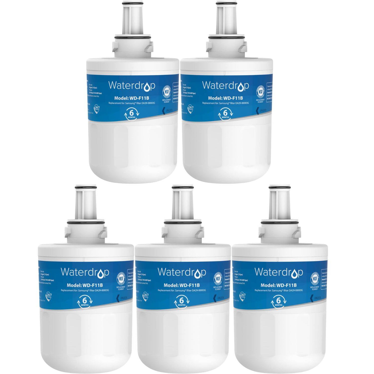 Waterdrop - WD-DA29-00003G-5 Refrigerator Water Filter 5-Pack - White price history on PriceWatchPro